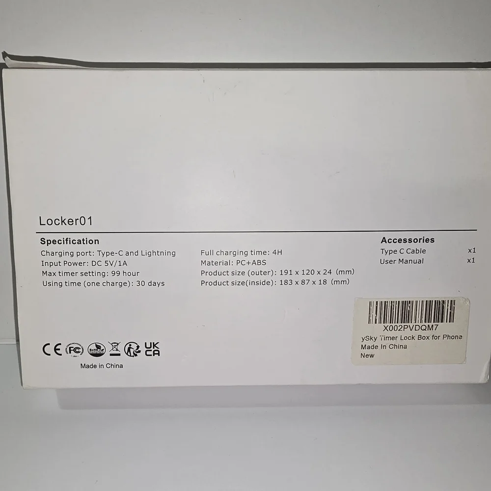 White Timer Phone Locker